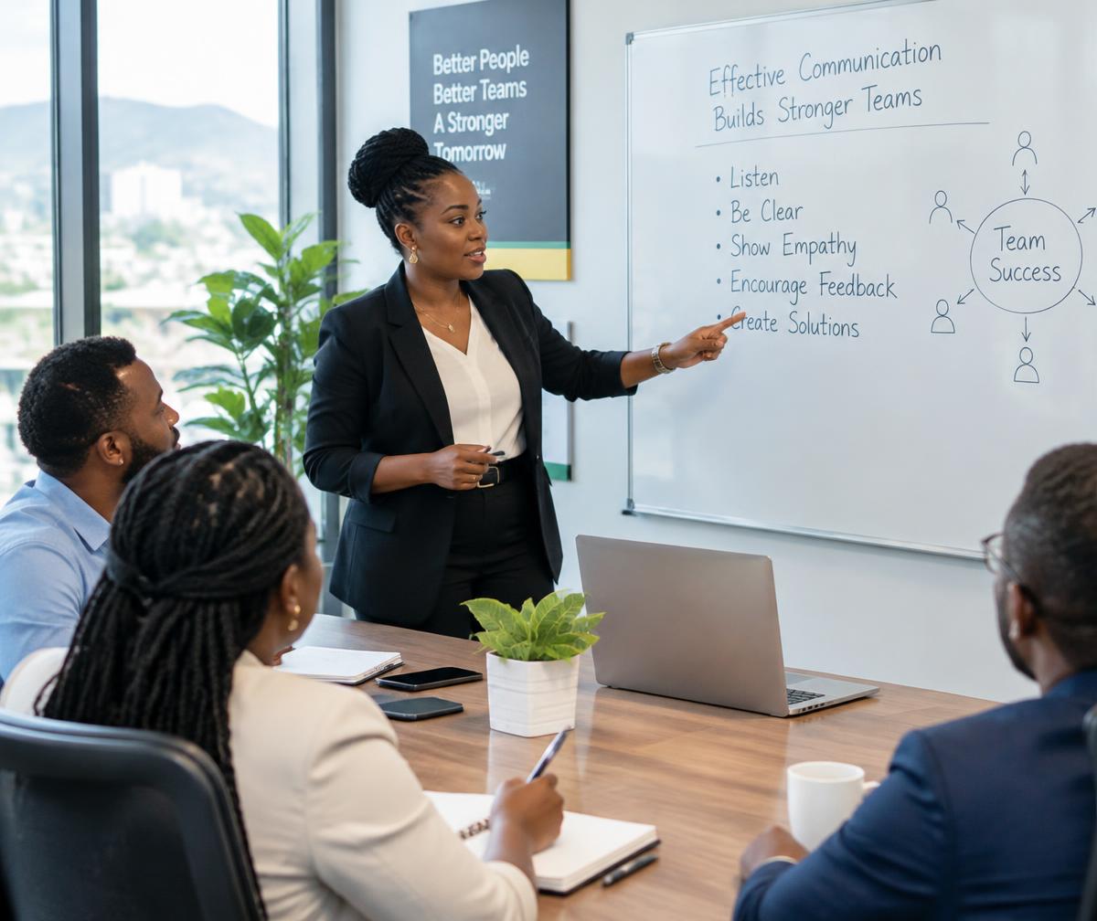 Consultant leading a workplace training session